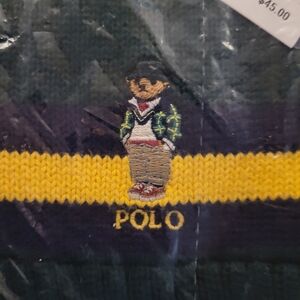 NWT Polo by Ralph Lauren Boys Green and Yellow Scarf